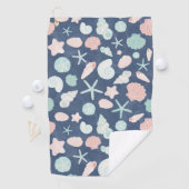 Serviette De Golf motif des coquillages (En situation)