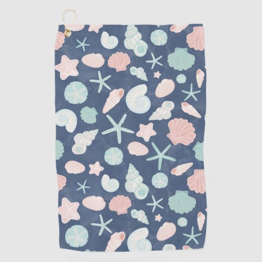 Serviette De Golf motif des coquillages (Devant)