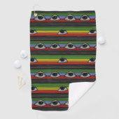Serviette De Golf Motif des yeux psychédéliques (En situation)
