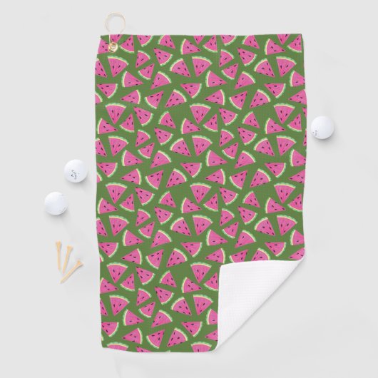 Serviette De Golf Motif d'été de la pastèque tropicale (En situation)