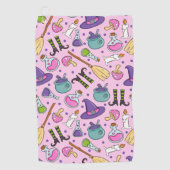 Serviette De Golf Motif d'Halloween (Devant)