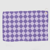 Serviette De Golf Motif diamant damier violet (Horizontal)