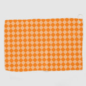 Serviette De Golf Motif diamant Orange Checker (Horizontal)