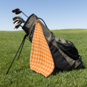 Serviette De Golf Motif diamant Orange Checker (Vert)
