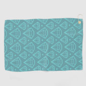 Serviette De Golf Motif diamant | TURQUOISE (Horizontal)