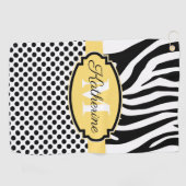 Serviette De Golf Motif d'impression et de points Zebra (Horizontal)