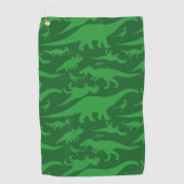 Serviette De Golf Motif Dinosaur Vert (Devant)