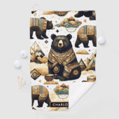 Serviette De Golf Motif d'ours mou (En situation)