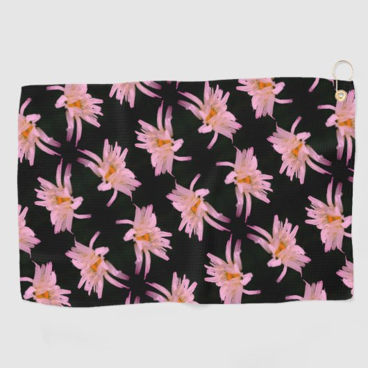 Serviette De Golf Motif Dramatique Fleur De Faisée (Horizontal)
