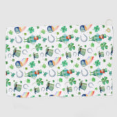 Serviette De Golf Motif du jour de St Patrick d'aquarelle (Horizontal)