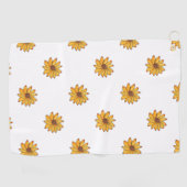 Serviette De Golf Motif du marqueur jaune tournesol (Horizontal)