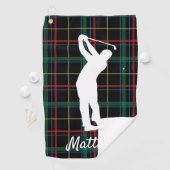 Serviette De Golf Motif écossais classique "pour lui"  (En situation)