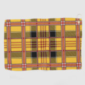 Serviette De Golf Motif écossais de Tartan jaune rouge rouge (Horizontal)