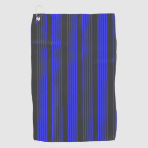 Serviette De Golf Motif électrique bleu et charbon cinq bandes