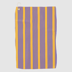 Serviette De Golf Motif électrique bleu et jaune cinq bandes