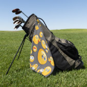 Serviette De Golf Motif Emoji 2 (Vert)