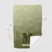 Serviette De Golf Motif en maille géométrique vert clair de l'armée  (En situation)