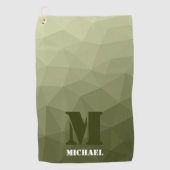 Serviette De Golf Motif en maille géométrique vert clair de l'armée  (Devant)