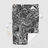 Serviette De Golf Motif en marbre Abstrait noir et blanc (En situation)