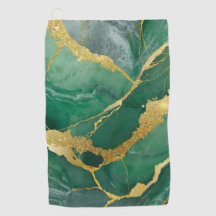 Motif en marbre vert avec or