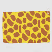 Serviette De Golf Motif en peau de girafe jaune mou (Horizontal)