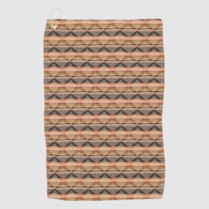 Serviette De Golf Motif en tissu de boue beige Brown
