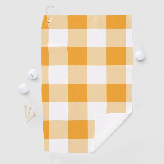 Serviette De Golf Motif En vichy jaune (En situation)