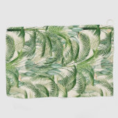 Serviette De Golf Motif Feuille de palme de feuillage tropical (Horizontal)