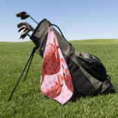 Serviette De Golf Motif flamant à l'aquarelle (Vert)