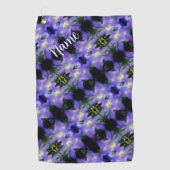 Serviette De Golf Motif Fleur Clematis Violet Doux Personnalisé (Devant)
