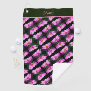 Serviette De Golf Motif Fleur Cosmos rose unique Personnalisé