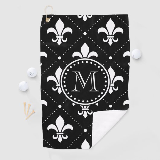 Serviette De Golf Motif Fleur De Lis (En situation)