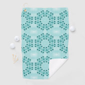 Serviette De Golf Motif floral, bleu Turquoise (En situation)