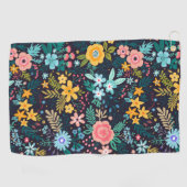 Serviette De Golf Motif floral coloré mignon (Horizontal)