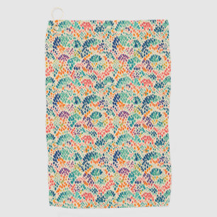 Serviette De Golf Motif floral mignon pastel arc-en-ciel
