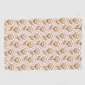 Serviette De Golf Motif floral moderne de la moitié du siècle (Horizontal)
