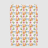 Serviette De Golf Motif floral rusé assez en pastel (Devant)