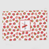 Serviette De Golf Motif fraise (Horizontal)