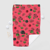 Serviette De Golf Motif framboise (En situation)