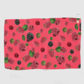 Serviette De Golf Motif framboise (Horizontal)
