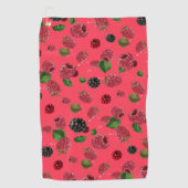 Serviette De Golf Motif framboise (Devant)