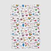 Serviette De Golf Motif Gay pride Doodle (Devant)