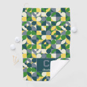 Serviette De Golf Motif géométrique Abstrait Bauhaus moderne (En situation)