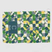 Serviette De Golf Motif géométrique Abstrait Bauhaus moderne (Horizontal)
