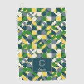 Serviette De Golf Motif géométrique Abstrait Bauhaus moderne (Devant)