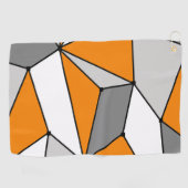Serviette De Golf Motif géométrique Abstrait - orange et gris. (Horizontal)
