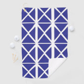 Serviette De Golf Motif géométrique bleu blanc (En situation)
