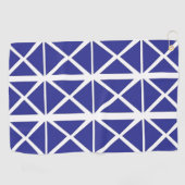 Serviette De Golf Motif géométrique bleu blanc (Horizontal)