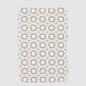 Serviette De Golf Motif géométrique rose et vert (Devant)