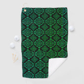 Serviette De Golf Motif géométrique vert / Impression indienne (En situation)